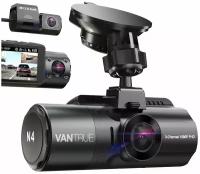 Видеорегистратор Vantrue N4 3-канальный 4K, ИК-ночное видение, 24-часовой режим парковки, конденсатор, поддержка 256 ГБ макс