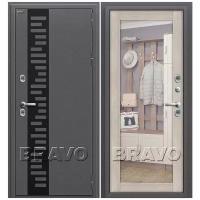 Входная дверь Браво Термо 220 Антик Серебро/Cappuccino Veralinga, Bravo металлическая с терморазрывом