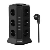 Сетевые фильтры TESSAN TP-VA5U12E Black