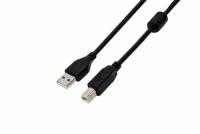 Кабель USB 2.0 Filum FL-CPro-U2-AM-BM-F1-1M 1 м., USB 2.0 Pro, ферритовое кольцо, черный, разъемы: USB A male-USB B male, пакет