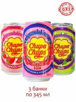 Chupa Chups Набор напитков Чупа-Чупс (Клубника, Вишня, Виноград), 3шт