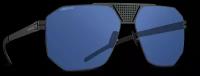 Титановые солнцезащитные очки GRESSO Redford - квадратные / синие