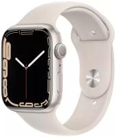 Умные часы Apple Watch Series 7 GPS 45mm Aluminum Case with Sport Band Starlight (Cияющая звезда)