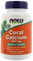 Now Foods Coral Calcium Кальций из кораллов, 1000 мг, 100 растительных капсул