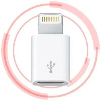 Переходник - адаптер Lightning 8-pin на Micro-USB для телефона, компьютера, кабеля, планшета, принтера P-28 (Белый)