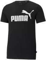 Футболка, PUMA ESS Logo Tee, Мужская, размер 98; Black