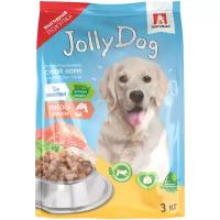 Полнорационный сухой корм для взрослых собак Jolly Dog, с лососем и рисом 3кг