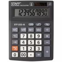 Калькулятор настольный Staff PLUS STF-222, компактный (138x103 мм), 10 разрядов, двойное питание