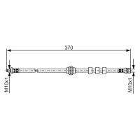Шланг тормозной FORD FOCUS 1.4-2.0 98-04 370мм передний BOSCH 1987476886