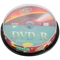 Диски DVD+R VS 8,5 Gb 8x, комплект 10 шт., Cake Box, двухслойный, VSDVDPRDLCB1002