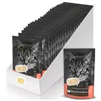 Влажный корм TASTY для кошек с говядиной в желе пауч 85г (25шт.)