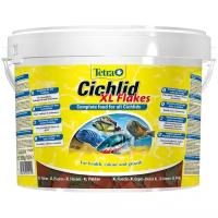 Корм Tetra Cichlid XL Flakes 10л, хлопья для крупных цихлид