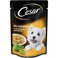 Cesar Паучи для взрослых собак с курицей и зелеными овощами в соусе 85г 10242611 0,085 кг 43486 (10 шт)