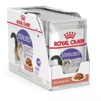 ROYAL CANIN STERILISED для взрослых кастрированных котов и стерилизованных кошек в соусе (85 гр х 24 шт)