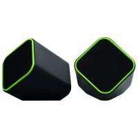 Акустическая система SmartBuy® CUTE, мощность 6Вт, USB, черно-зеленые (SBA-2580)/60
