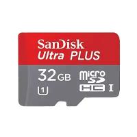 Карта памяти SanDisk Ultra PLUS microSDHC Class 10 UHS Class 1 + SD adapter