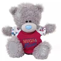 Мягкая игрушка Me to you Мишка Тедди в футболке Hugs & kisses, 20 см, серый