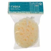 Губка для тела TIAMO SPA круг Люкс с петлей, коралловый поролон 7756