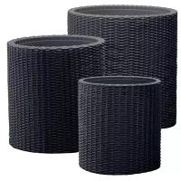 Кашпо KETER CYLINDER PLANTERS Set S+M+L