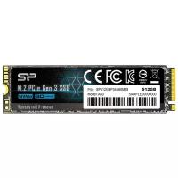 Накопитель SSD Silicon Power SP512GBP34A60M28 P34A60 /PCI-E 3.0 x4/512GB /Скорость чтения 2200МБайт/с Скорость записи 1600МБайт/с