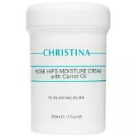 Christina Rose Hips Moisture Cream With Carrot Oil For Dry And Very Dry Skin Увлажняющий крем с маслом моркови для сухой и очень сухой кожи Шиповник для лица, 250 мл