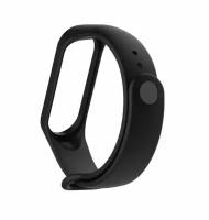 Силиконовый ремешок BoraSCO для Xiaomi Mi Band 3/4 черный