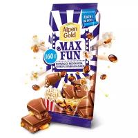 Шоколад Alpen Gold Max Fun молочный кола, попкорн и взрывная карамель