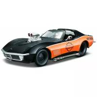 Легковой автомобиль Maisto Corvette 1970 (32193) 1:24, 20 см, черный/оранжевый