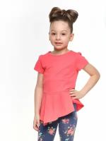 Туника Mini Maxi, хлопок, размер 104, коралловый