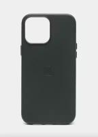 Зеленый Кожаный чехол Leather Case для iPhone 13 с функцией MagSafe