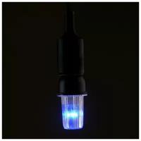 Лампа светодиодная ТероПром 5080680 Строб, прозрачная, Е27, 4LED, 3 Вт, 220 В, синее свечение