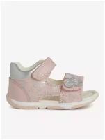 туфли летние открытые GEOX для девочек B SANDAL TAPUZ GIRL цвет светло-розовый/серебристый, размер 22