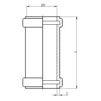 Муфта надвижная для внутренней канализации Ostendorf 559700 Ду 32мм полипропилен