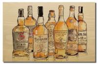 Картина на рельефной доске интерьер кафе ресторан бар алкоголь виски - 5789