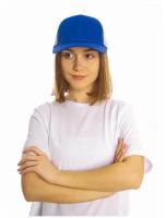 Бейсболка Modniki - Белый/Синий (54-56) женская кепка/для девочек/для мальчиков/мужская бейсболка/с сеткой