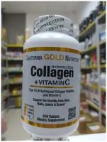 California Gold Nutrition Hydrolyzed Collagen Peptides + Vitamin C Type 1 & 3 (Гидролизованные коллагеновые пептиды + витамин С) 6000 мг 250 таблеток