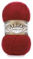 Пряжа Alize Angora Gold (Ангора Голд) - 1 моток 106 красный 20% шерсть, 80% акрил 550м/100г