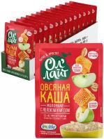 Ол' Лайт Каша овсяная молочная с яблоком и медом, порционная, 22 пак. по 40 г