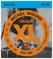 EXL140 XL NICKEL WOUND Струны для электро-гитары Light Top/Heavy Bottom 10-52 D`Addario