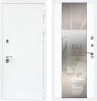 Дверь входная (стальная, металлическая) Сенатор Практик 3К Белый СБ-16 с зеркалом 