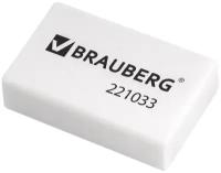 BRAUBERG Ластик 221033, 6 шт белый 6 шт