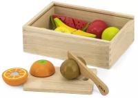 Игрушечные продукты Viga Toys Режем фрукты из дерева, 44539