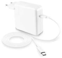 Адаптер питания JD-96PDW USB-C 96 Вт для Macbook, дата-кабель Type-C - Type-C, 1,8м, белый / Блок питания/ Сетевое зарядное устройство для ноутбука