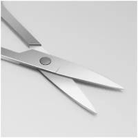 Ножницы маникюрные, прямые, широкие, 9 см, цвет серебристый (1шт.)