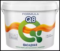 Краска акриловая Formula Q8 Фасадная белоснежная влагостойкая матовая белый 3 кг