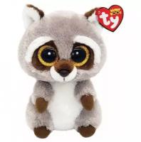 Мягкая игрушка TY Beanie Boo's Енот серый Racoon (15 см), 36375