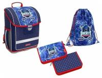Ученический ранец с пластиковым дном ErichKrause® ErgoLine® 16L Hockey с наполнением