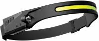 Налобный фонарь Sonyks SN330 ALL perspectives induction headlamp с двойным источником света и сенсорным датчиком включения. Цвет черный