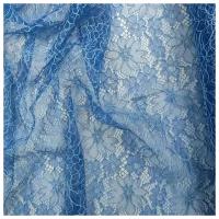 Ткань плательная кружево (голубой) 80% полиамид, 20% вискоза италия 50 cm*90 cm