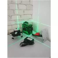 Лазерный уровень нивелир Hilda 3d с 12 лучами и зеленым цветом луча